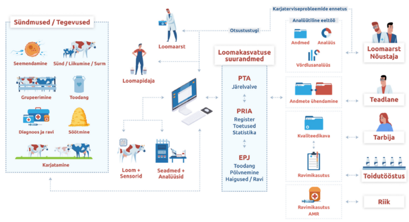 skeem loomakasvatuse suurandmetest